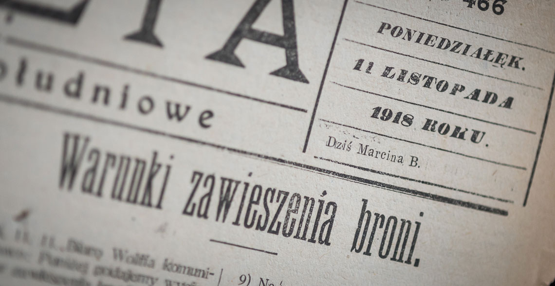 „Nowa Gazeta” z 11 listopada 1918 roku