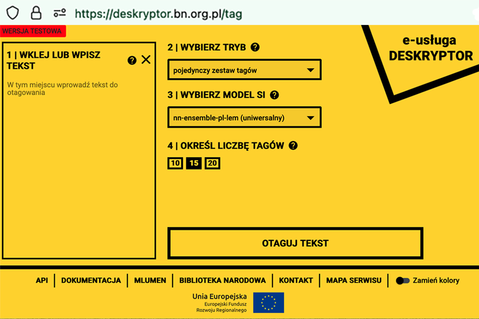 E-usługa DESKRYPTOR