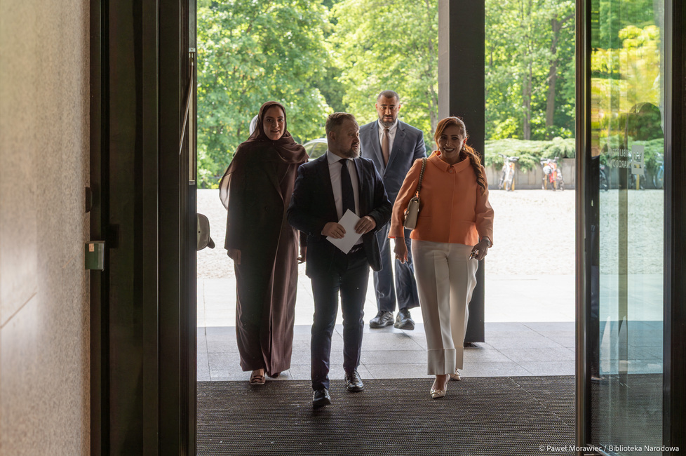 Sheikha Jawaher Bint Mohammed Al Qasimi z&nbsp;wizytą w&nbsp;Bibliotece Narodowej