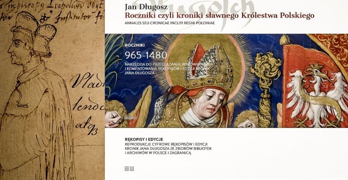 Powiększ obraz: Zrzut ekranu – portal o Janie Długoszu