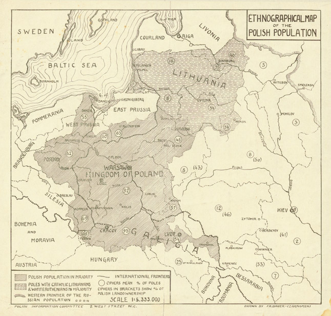 Ethnographical map of the polish population