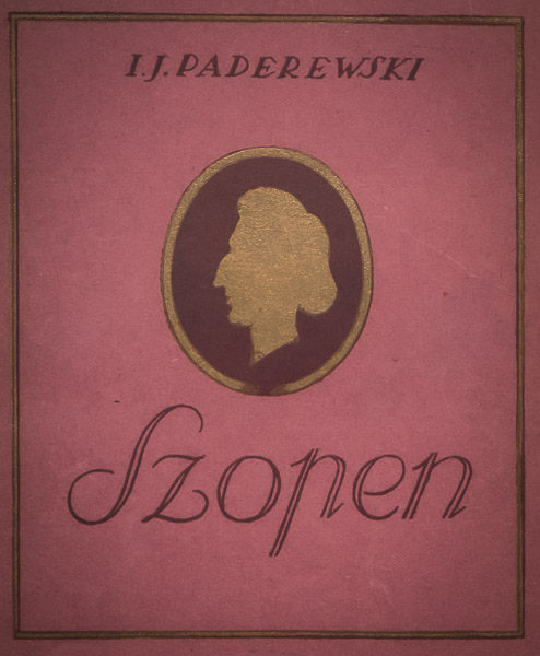 Strona tytułowa książki Paderewskiego – Szopen